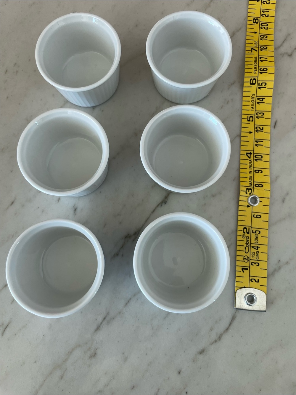 NWT Pillivuyt set of 6, White Porcelain 1 oz Petite Ramekins / mini, lot of six - Picture 4 of 8